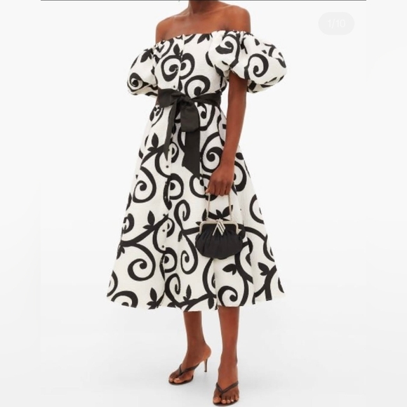 Rodarte Dresses & Skirts - Rodarte 2020 Runway Dress Black And Whote Swirl Design